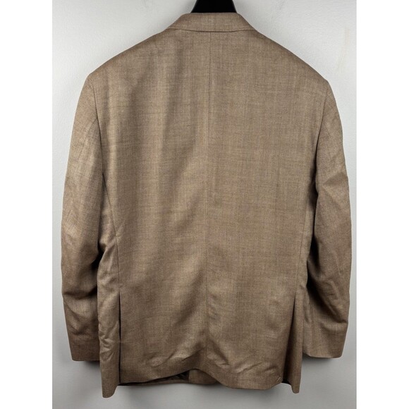 Jos A Bank Traveler Tailored Mens Brown Silk & Wool Blazer Sport Jacket 46R NWT - Picture 4 of 10